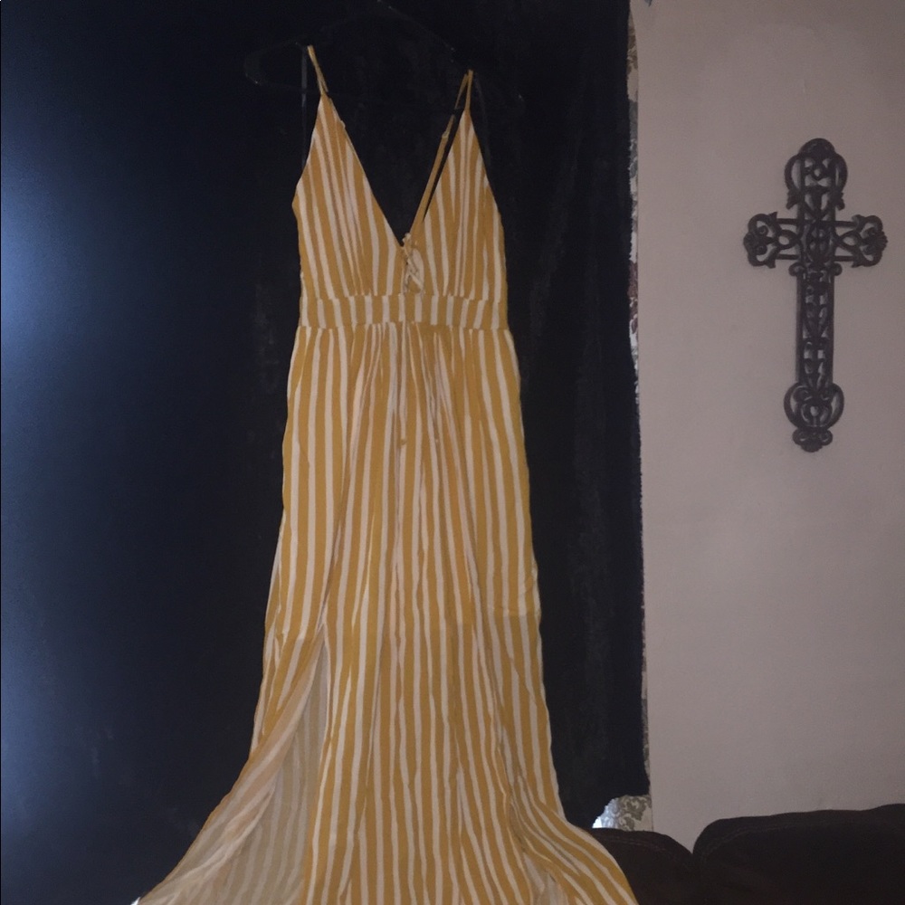 Striped yellow dress